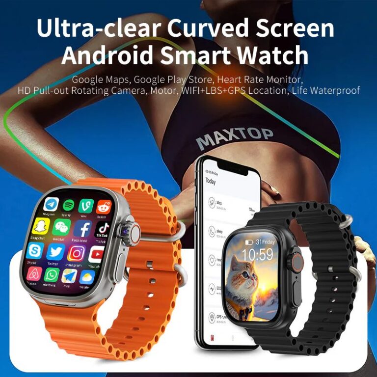 Vedi S9 Ultra 3 Smart Watch 4G LTE Sistema Android AMOLED Schermo curvo Fotocamera ruotabile a 180° 2GB RAM + 32ROM GB - Immagine 5
