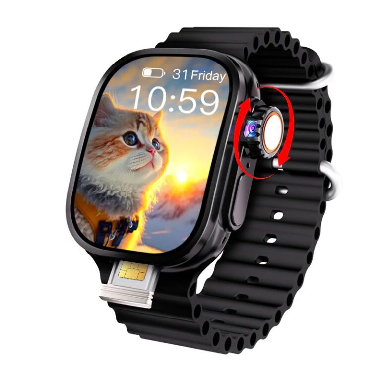 Vedi S9 Ultra 3 Smart Watch 4G LTE Sistema Android AMOLED Schermo curvo Fotocamera ruotabile a 180° 2GB RAM + 32ROM GB - Immagine 8