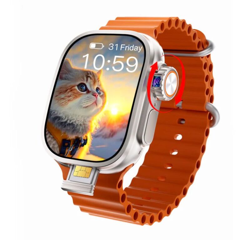 Vedi S9 Ultra 3 Smart Watch 4G LTE Sistema Android AMOLED Schermo curvo Fotocamera ruotabile a 180° 2GB RAM + 32ROM GB - Immagine 9
