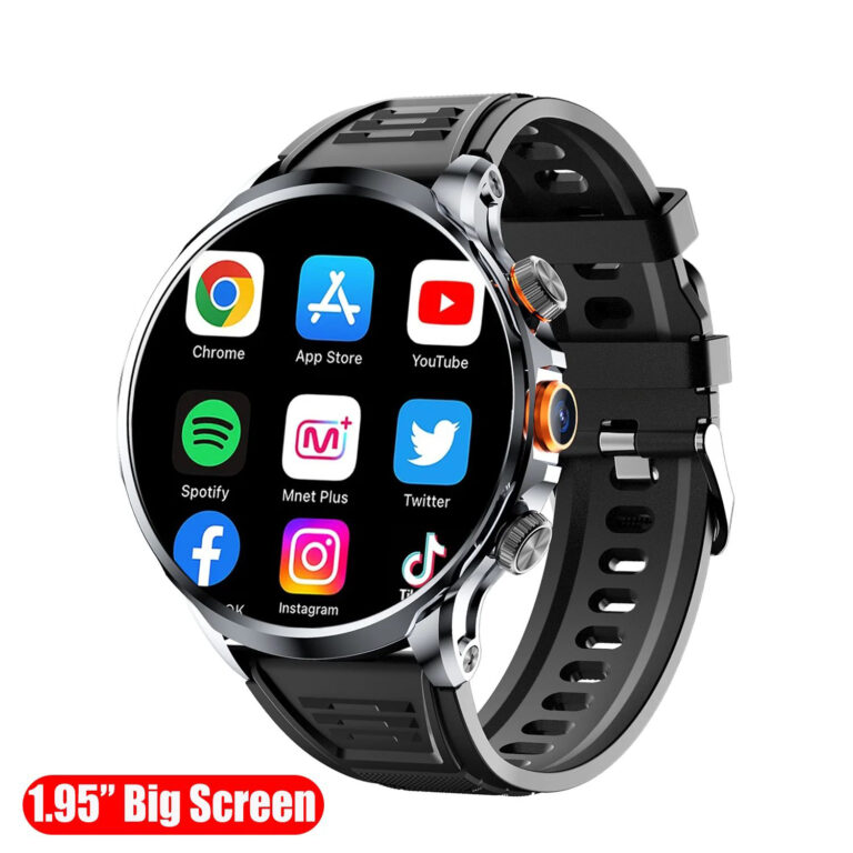 USMARTWATCH Core3 Orologio intelligente Android 4G LTE 1.95" Grande schermo con slot SIM Fotocamera WIFI GPS