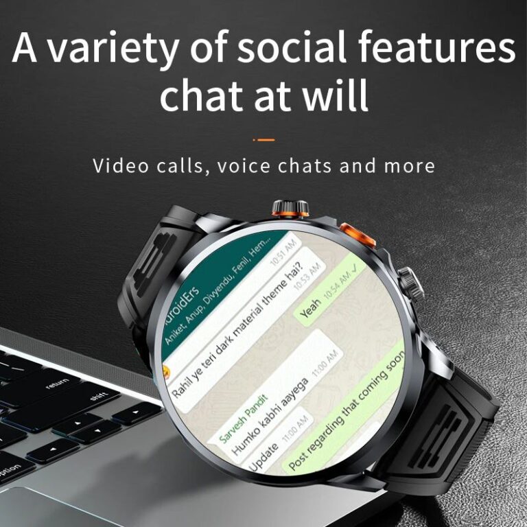 USMARTWATCH Core3 Orologio intelligente Android 4G LTE 1.95" Grande schermo con slot SIM Fotocamera WIFI GPS - Immagine 4